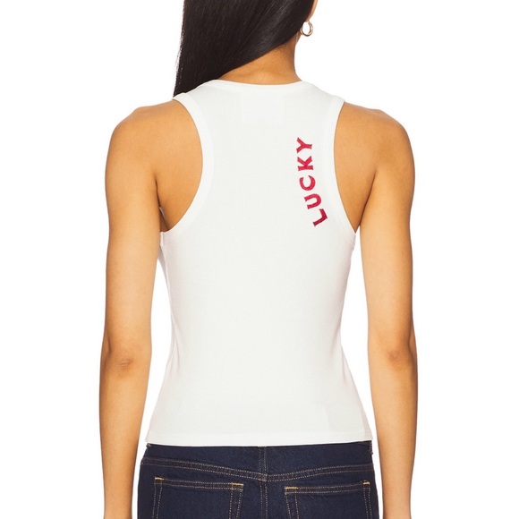 Understated Leather White Tank Top - Picture 2 of 2